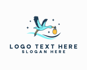 Stork Bird Package Logo