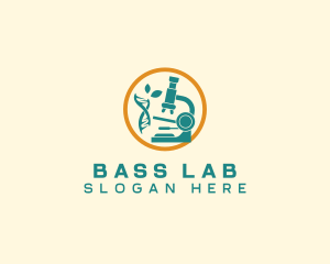 Microscope DNA Laboratory logo design