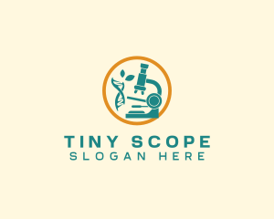 Microscope DNA Laboratory logo design