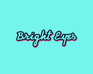 Bright Cursive Retro logo design