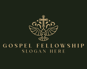Cross Dove Religion logo