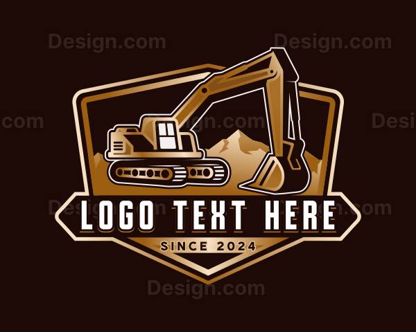 Digger Backhoe Excavator Logo