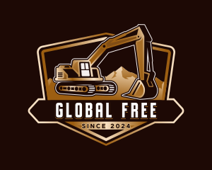 Digger Backhoe Excavator logo design