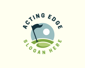 Golf  Club Flag logo design