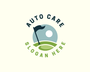 Golf  Club Flag logo design