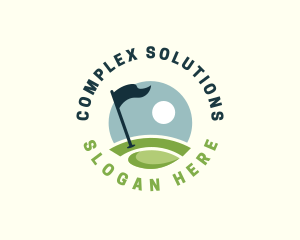 Golf  Club Flag logo design