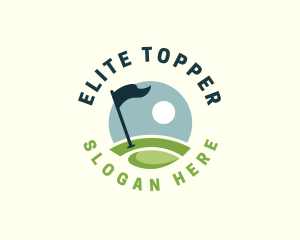 Golf  Club Flag logo design