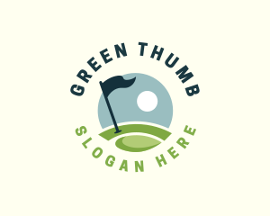 Golf  Club Flag logo design