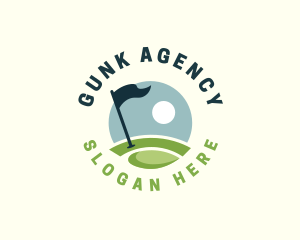 Golf  Club Flag logo design