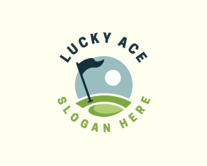 Golf  Club Flag logo design