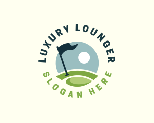 Golf  Club Flag logo design