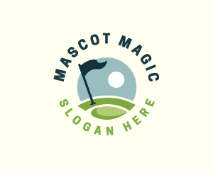 Golf  Club Flag logo design