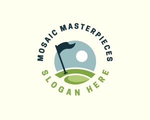 Golf  Club Flag logo design