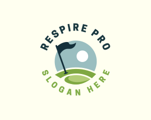 Golf  Club Flag logo design