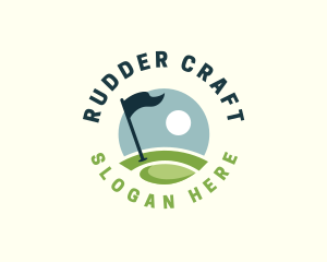 Golf  Club Flag logo design