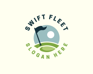 Golf  Club Flag logo design