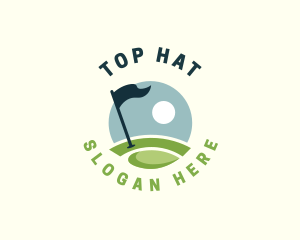 Golf  Club Flag logo design