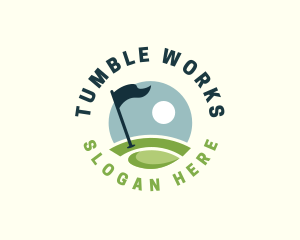 Golf  Club Flag logo design