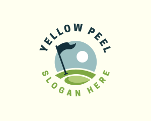 Golf  Club Flag logo design