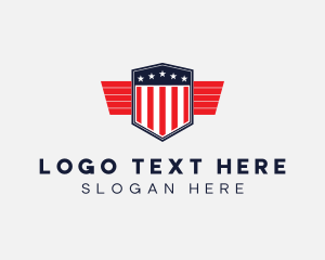 Military Shield Flag logo