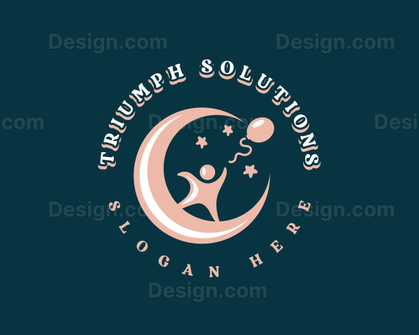 Toddler Balloon Moon Logo