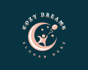 Toddler Balloon Moon logo design