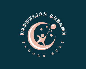 Toddler Balloon Moon logo design