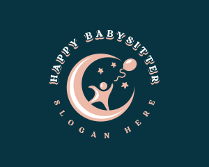 Toddler Balloon Moon logo design