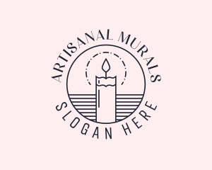 Candle Wellness Decor logo design