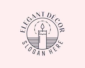 Candle Wellness Decor logo design