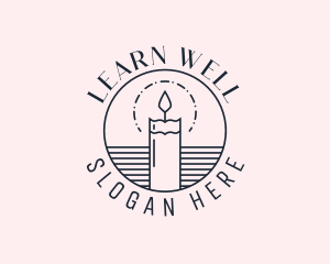 Candle Wellness Decor logo design