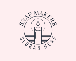 Candle Wellness Decor logo design