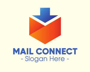 Mail Download Application logo design