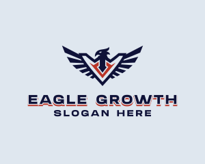 Patriotic Eagle Wing  logo design