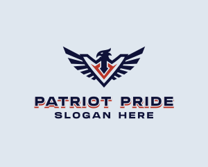 Patriotic Eagle Wing  logo design