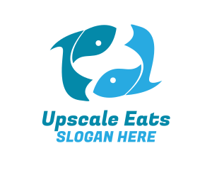 Blue Fish Cycle logo design