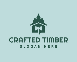 Tree Home Axe Lumber logo design