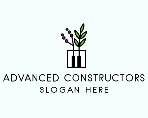 Botanical Piano Garden logo design