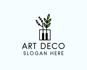 Botanical Piano Garden logo design