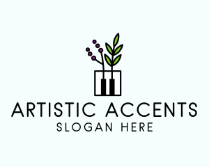 Botanical Piano Garden logo design