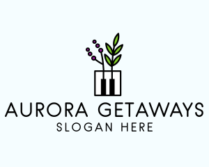 Botanical Piano Garden logo design