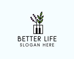 Botanical Piano Garden logo design