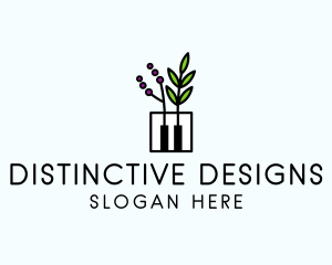 Botanical Piano Garden logo design