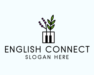 Botanical Piano Garden logo design