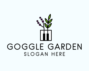 Botanical Piano Garden logo design