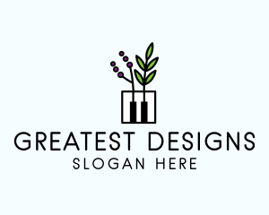 Botanical Piano Garden logo design