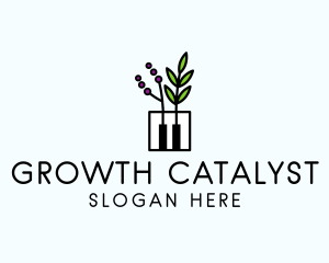 Botanical Piano Garden logo design