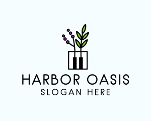 Botanical Piano Garden logo design