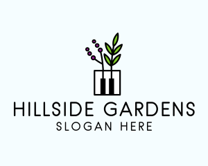 Botanical Piano Garden logo design