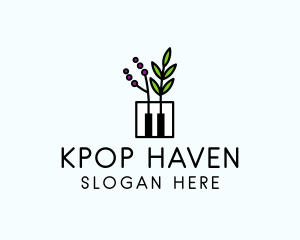 Botanical Piano Garden logo design